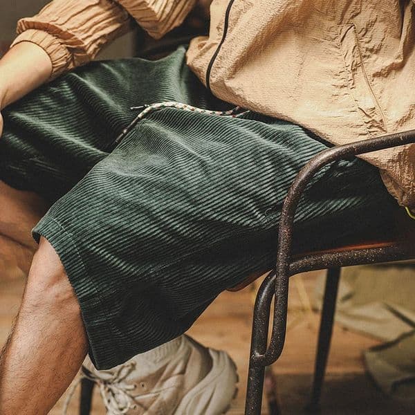 American Outdoor Beach Running Cargo Shorts Mens Summer Loose Casual Corduroy Waist Drawstring Shorts Basketball Sports Shorts 260403