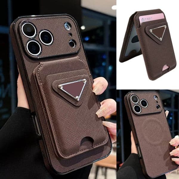 Magnetic Phone Case Wallet Magsafe Leather Cases Credit Card Cash Pocket ID Card Holder Pouch for iPhone 17 Pro Max 17 air 16 Pro 15 Plus 14 13 12 Wireless Charging Cover