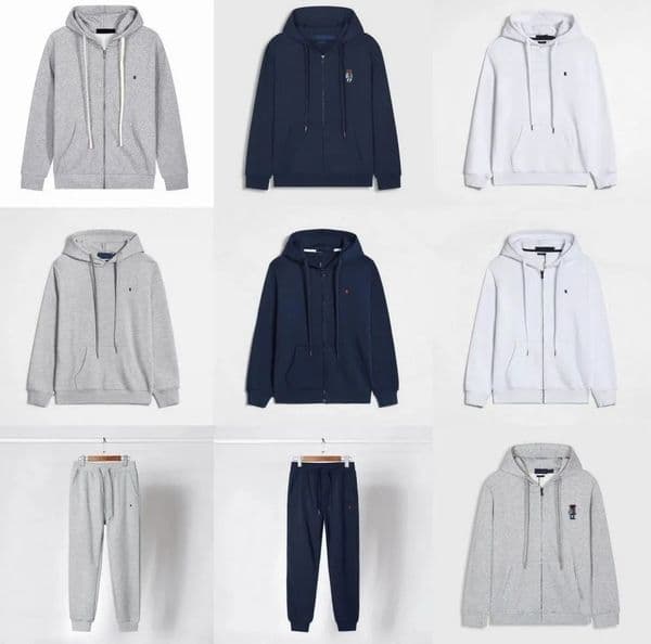 Designer tracksuits Hoody Polo Jacket Men Zip Up Hoodie for Men Polo Pullover Cotton Big Horse Long Sleeve Polo Hoodie Woman Grey hoodie Sweatpants Polo Tracksuit Cap