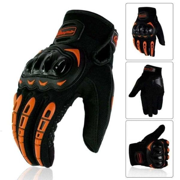 Professional Motorbike Gloves Mens Womens with Hard Knuckles Anti Slip Palm Touchscreen Design for Dirt Bike Riding S2647