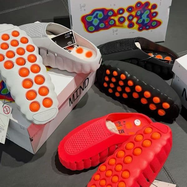 Summer Designer Slippers Mind 001 Slides Sandals Mind 002 Mind001 Mens Womens Slide soft rubber Tech Comfortable Slippers Black Red Grey Fragment design Beach shoes