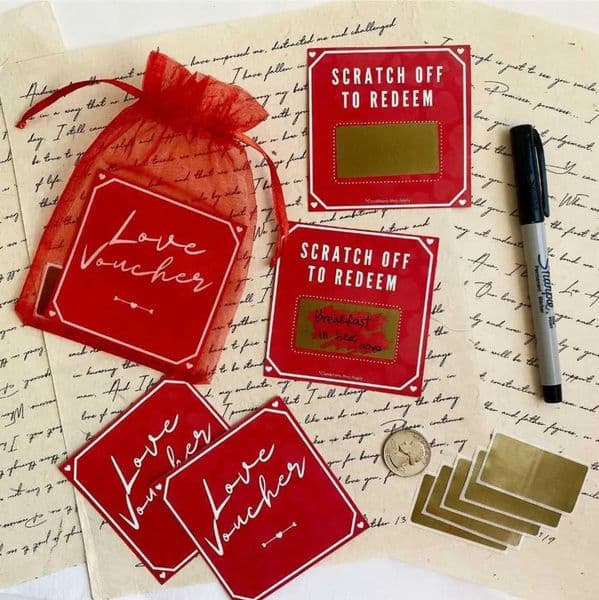 Designer 10 Scratch gift set Cards Birthday Gift Coupons Anniversary DIY Gifts Valentines Day Tickets Love Notes Romantic Fun Decoration 01