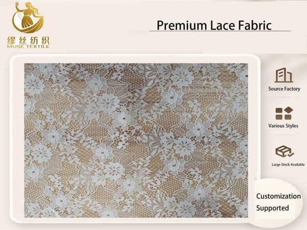 Skin-Friendly Breathable Nylon Lace Material Featuring Elegant Openwork Design Suitable for Accessory Making