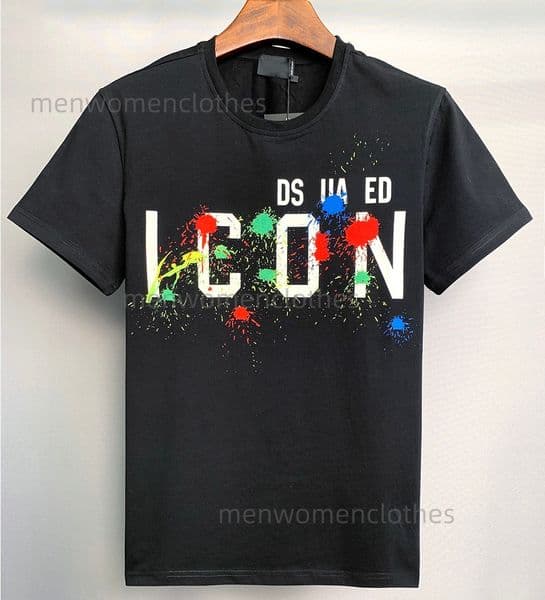 26SS Summer Luxury Designer Casual Mens Clothing Breathable Cotton Tee Shirt Homme Short Sleeve Crew Neck ICON Printed Maple Leaf DSQ Pullover Trendy Men T-Shirts