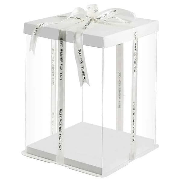 Designer 30Cm Clear Rose Teddy gift set Bear Packaging Box PVC Transparent Gift Cake Boxes For Wedding Anniversary Birthday Baby Shower Supplies Decoration 02