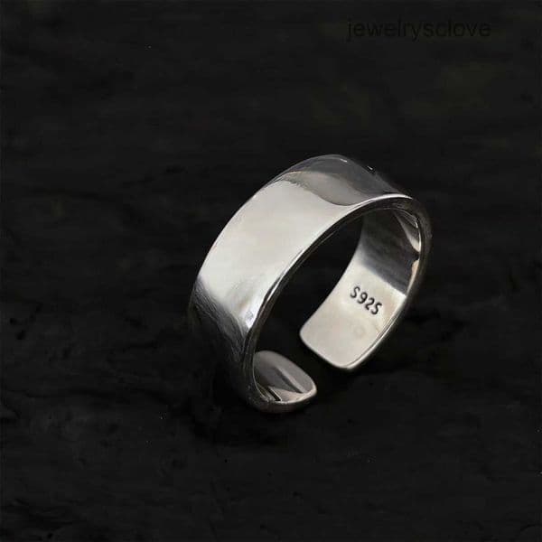 Silver Ring Men 925 Women Designer Ring Stainless Steel Ring Lover Jewelry Open Size