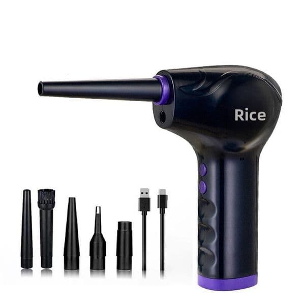 Wireless Dust Blower For Succulents Computer Keyboard Cleaning Outdoor Hair Dryer Purple Color