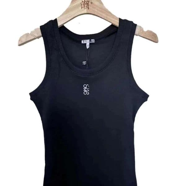 Loewetopwomen Tank Top Women Summer Tanks New L Home Style Thread Embroidery LOGO Comfortable Breathable Street Versatile Sexy Vest Tees Suspender Camis Tops