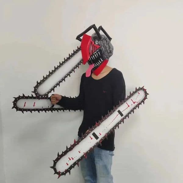Designer Anime Chainsaw Man Cosplay gift set Denji Pochita Chainsawman Mask Role Saw Latex Helmet Halloween Party Game Props Accessories Decoration 1