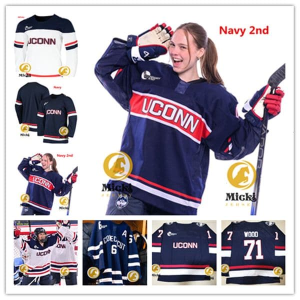 Huston Karpman RyanTattle Hockey Jersey Tristan Fraser Ty Amonte Justin Pearson Samu Salminen Thomas Messineo UconnHuskies Jerseys Custom Stitched