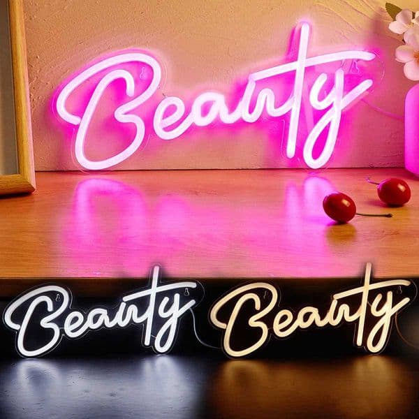 Chi-buy LED Neon Beauty USB Powered Neon Signs Night Light 3D Wall Art Game Room Bedroom Living Room Decor Lamp Signs Z260407