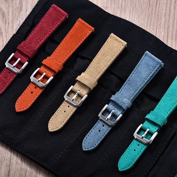 Vintage Leather Watch Band 18mm 19mm 20mm 22mm Quick Release Soft Suede Replacement Strap for Men Women Classic Retro Watchband 260403