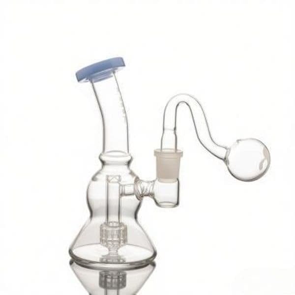 Colorful Mini Recycler glass Oil burner Bongs hookah Clear Thick Glass Water tobacco Pipes bubbler Smoking Accessory beaker water bongs With smoking banger bowl