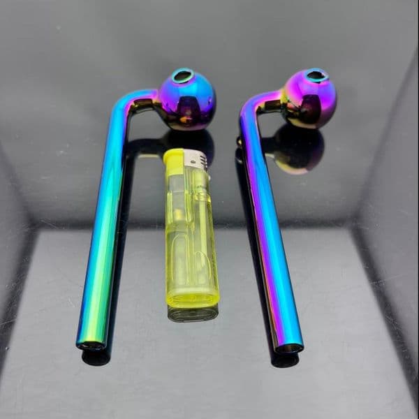 Smoking Pipes bongs Manufacture Hand-blown hookah Electroplated spray colored extended glass curved fryer
