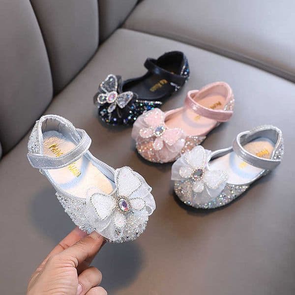 2026 Spring and Autumn New Style Elegant Girls Princess Shoes for Girls Babies and Students Leather Shoes with Velcro for Dance Q260408