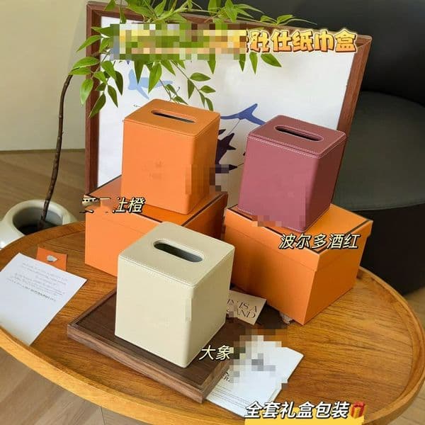 Leather Household Square PU Tissue Box - Creative Leather Material