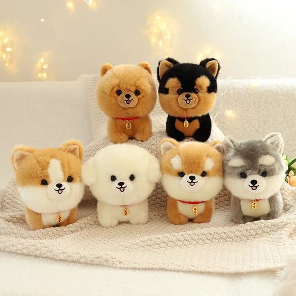 Birthday Gift Cute Puppy Doll Plush Toy Husky Doll Corgi Doll Simulation Animal Plush Doll Children Toy Gift 260407