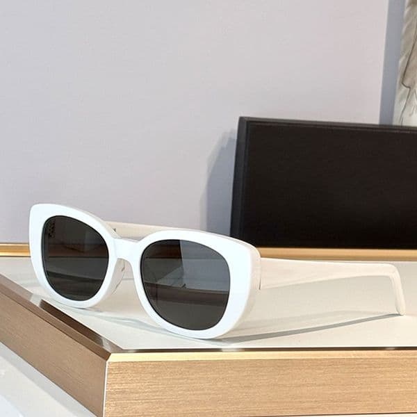 SS26 new designer womens sunglasses SL316 acetate fiber frame lightweight personalized anti glare cat eye square lens daily wear party beach style UV400 with box