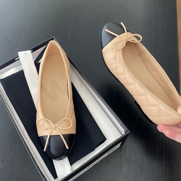2026 Women's Tweed Bow Flats - Color-Block Design, Soft Sole, Multi-Colors, Stylish Look, Cushioned Insole, Soft Lining, Ideal for Daily/Office/Leisure Matching-4