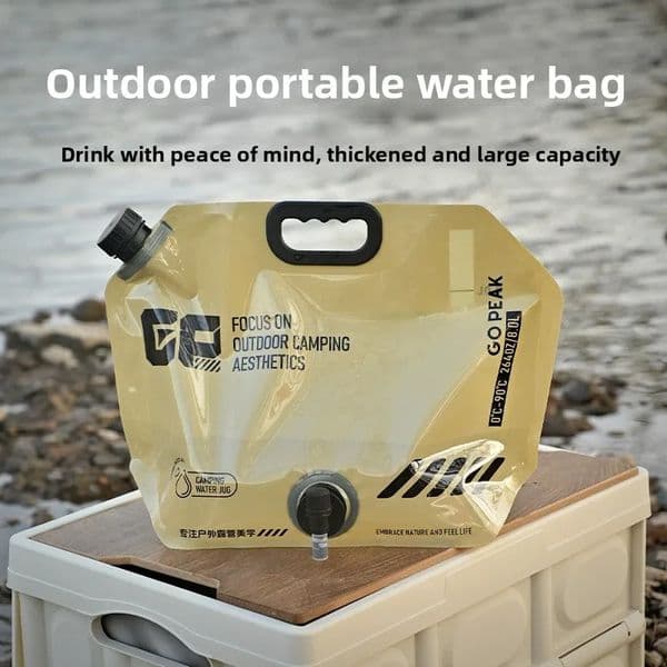 Mountainhiker Outdoor trip Mini Folding Water Bag Camping 8L Large Capacity Portable Soft Food Grade Storage 260408