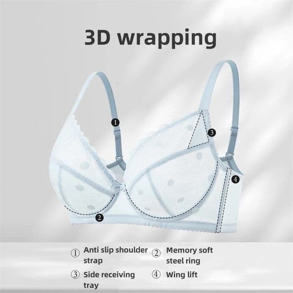 Big Chest Appears Smaller Bra Gather Fold The Accessory Breasts To Prevent Sagging Plus Size Womens Thin Lace OWD6103 260408