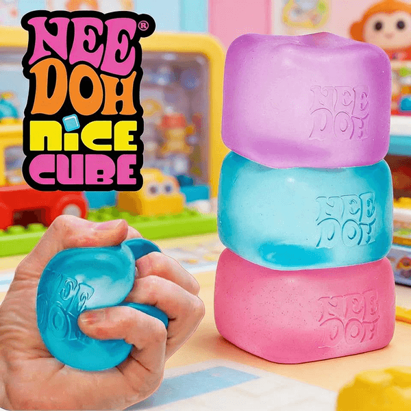 Schylling Needoh Nice Cube Sensory Fidget Cube Stress Relief Anxiety Sensory Tool for Focus ADHD Calming Toy