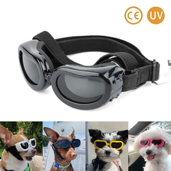 Fashion Small Dog Sunglasses UV Protection Goggles Eye Wear Protection Pet Accessories for Dogs Adjustable Waterproof Glasses 260407BJ