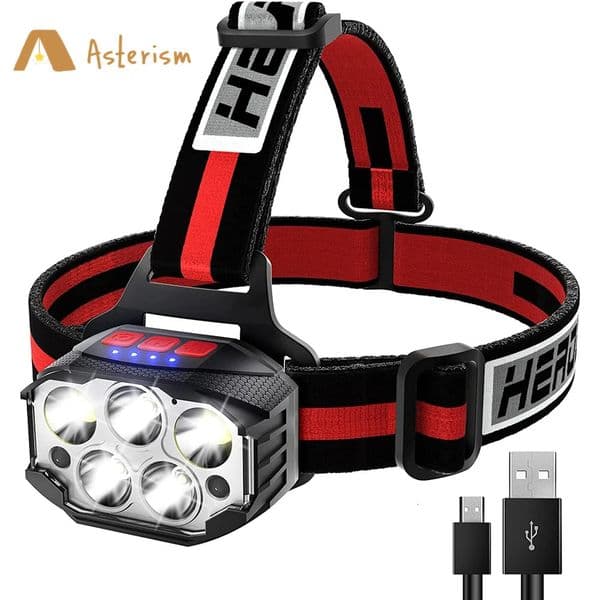 1500 Lumens Usb Rechargeable Headlight 7 Modes Motion Sensor Head Light Waterproof Headlamp Sports Camping Portable Flashlight 260408