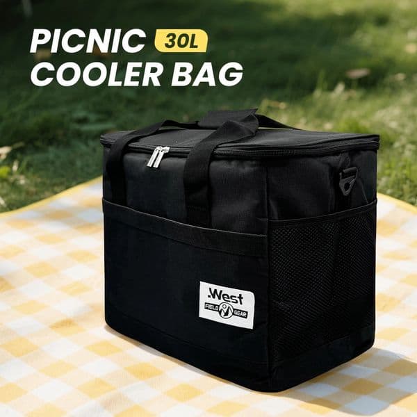 30L Large Capacity Leakproof Thermal Bag Outdoor Camping Insulated Beer Cooler with Bottle Opener for Picnics BBQ camping 260408