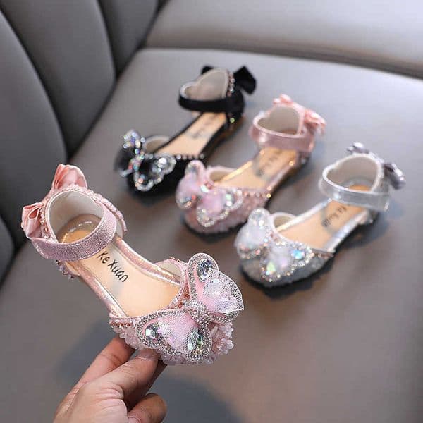 2026 Summer New Korean Style Princess Girls Bowknot Single Shoes for Young Middle and Older Children Leather Shoes for Dance Performances Q260408