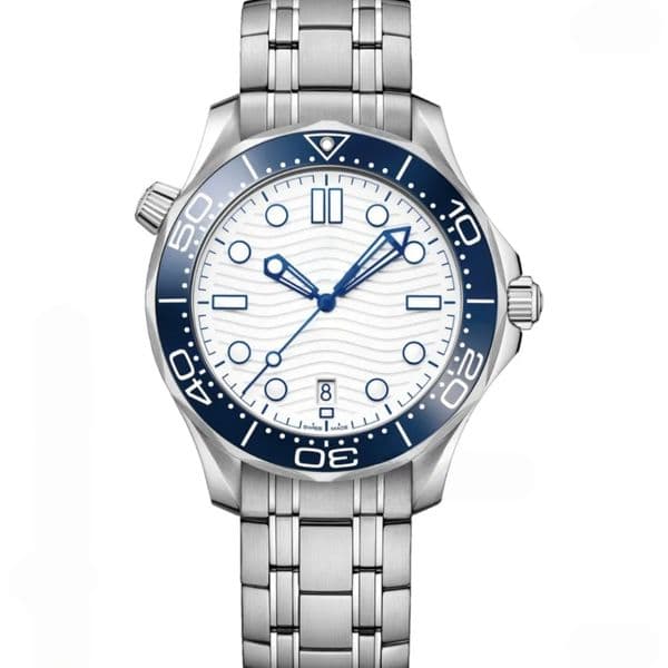 Blue Watch luxury men automatic movement mechanical designer watch men luxury watch 41mm ceramic bezel stainless steel rubber mesh belt waterproof mens watch