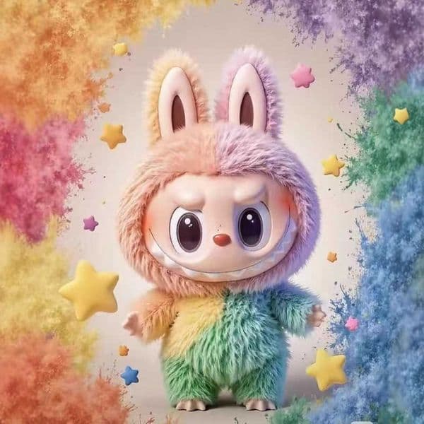 Bubble Labubu plush toy blind box vinyl face figurine gift toy pendant S260407