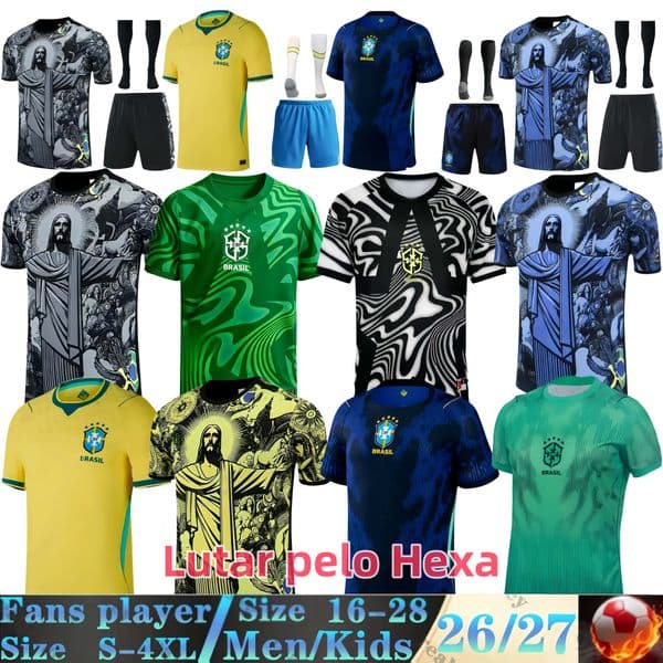 2026 brazil world cup VINI JR. RAPHINHA RODRYGO Estevao RICHARLISON Soccer Jerseys 26 27CASEMIR G.JESUS P.COUTINHO L.PAQUETA PELE CBF Football Shirt top quality