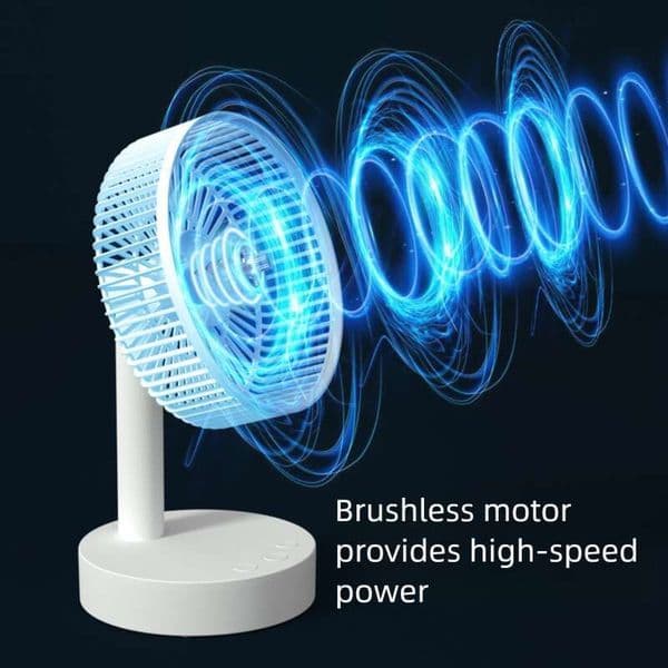 Casidouf Small Desktop USB Office Desk Fan Portable Student Dormitory Rechargeable Household