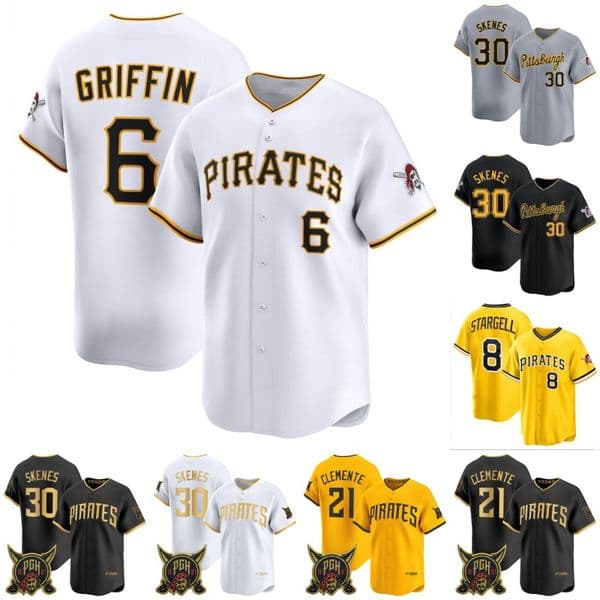 Konnor Griffin Pirates Jersey Paul Skenes Brandon Lowe Bryan Reynolds Oneil Cruz Mitch Keller Andrew McCutchen Mason Montgomery Rafael Flores Marcell Ozuna Jersey