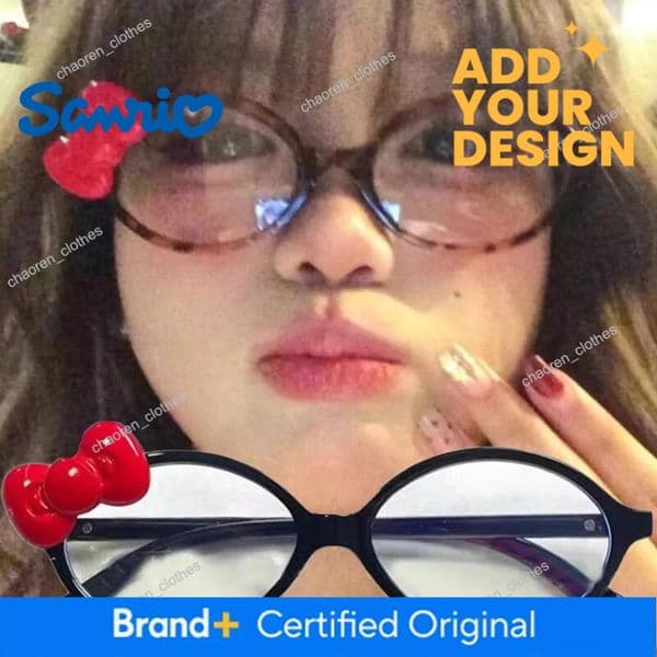 Y2K Bow Oval Glasses Red Leopard Print Frame Glass Eyewear Decorative Computer Anti-blue Eyeglasses with Seaside Driving