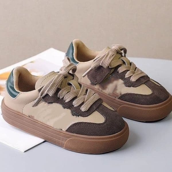 Fashion Kids Unisex Vintage Style Board Shoes Toddler to Big Kids Casual Sneakers Unisex Non-slip Soft Sole Shoes for School Walking Daily Free Shipping size 26-37