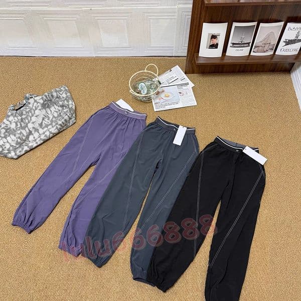 Designer yoga lightweight loose casual straight-leg yoga sports pants wide-leg pants elastic waist quick-dry pants