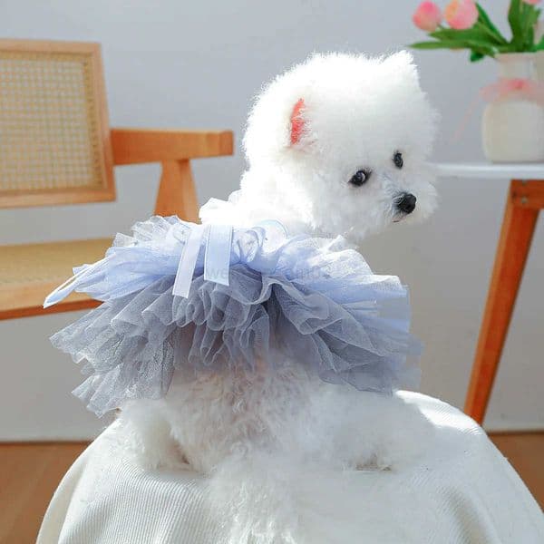 Luxury Bride Dog Girl Spring Clothes Pet Wedding Princess Accessories For Puppies XS XL Sleeveless Dachshund Chihuahua Dresses H260410