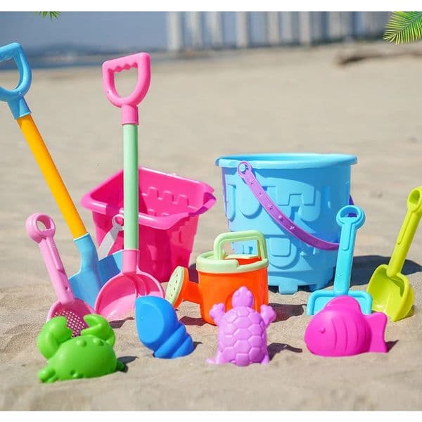 Childrens Beach Toy Set Baby Playing In Water and Sand Large Shovel Bucket Digging Tool Hourglass 260407BY