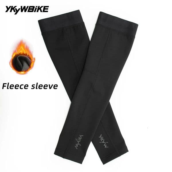YKYWBIKE Compression Cycling Arm Sleeves Winter Thermal Road Bike Protection Unisex Warmth Fleece Bicycle MTB Sleeve 260408