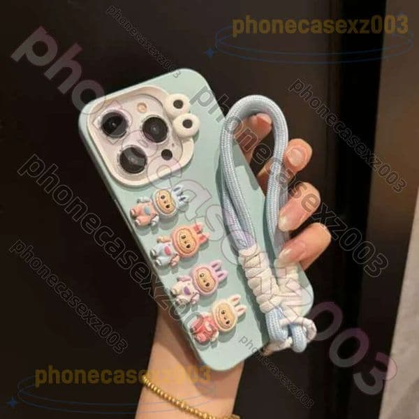 i17 Pro Max Case Cell Phone Accessories Cartoon Case For i16 ProMax 15 14 Plus 13 12Pro Max Mini With Wrist Strap Cute Eyes Design Soft Cover Luxury Fashion Shell Z260527