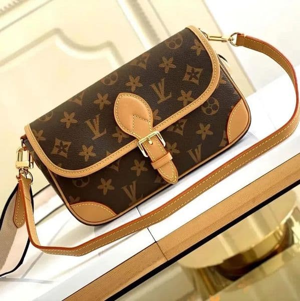 10A Luxury Designer Bag Crossbody Diane Baguette Vintage Canvas Jacquard Strap Flower Flap Clutch Purse Shoulder Bags louisities Tote Bag Female vittuon backpack