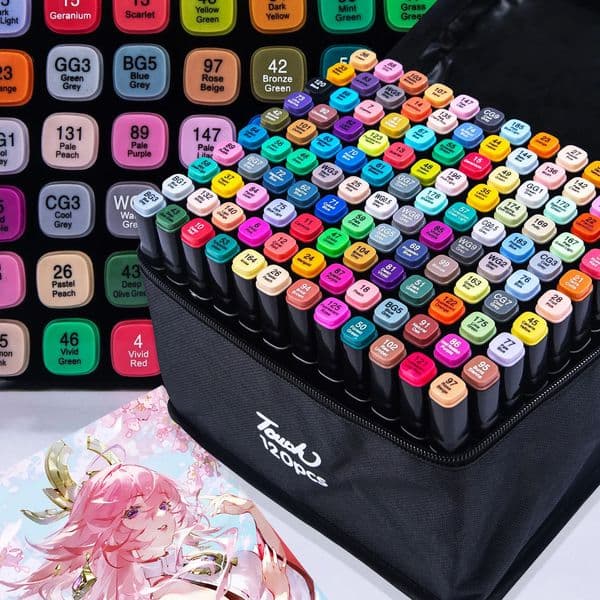24-80 Colors Double Headed Oily Art Marker Pen Set for Draw Sketching Oily Tip Based Markers Graffiti Manga School Art Supplies 260407