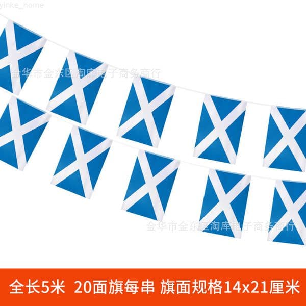 The Kingdom of Scotland Flag String Flags 5M 20Flags World Countries Scotland Small Hanging Flags