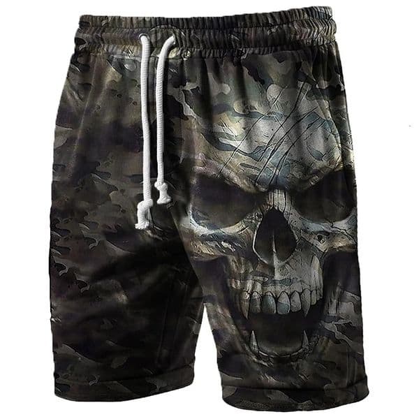 Trend Skull Graphic Beach Shorts For Men Fashion Summer Hip Hop 3D Printed Short Pants Cool Streetwear Breathable Swim Trunks 260331