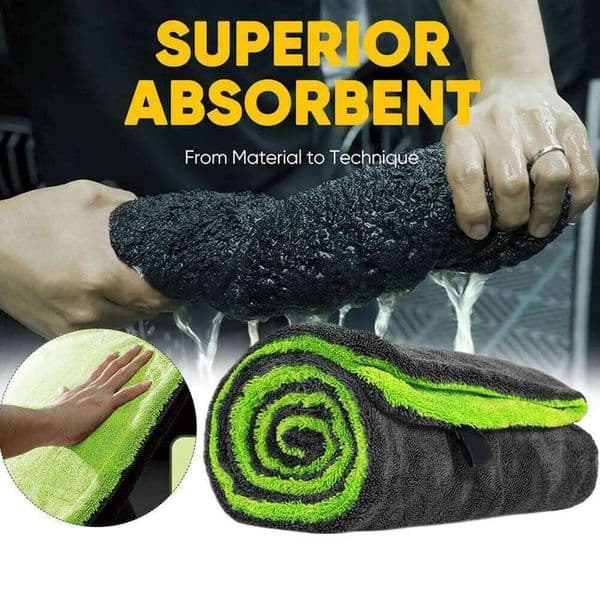 Premium Twist Loop Microfiber Drying Towel - Extra Thick Dual Pile Ultra Absorbent Car Wash Cloth for Auto Detailing 26Y0409