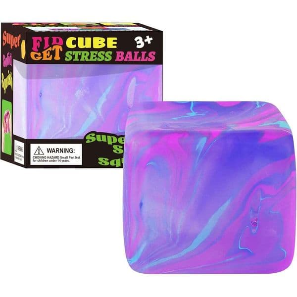 Fidget Cube, Balls Adults Squishies Stress Relief, Ice Squishy Cube Sugar Balls, Sensory Kids with Autism, Fidgets for Classroom Prize Toys Purple 164 ce5