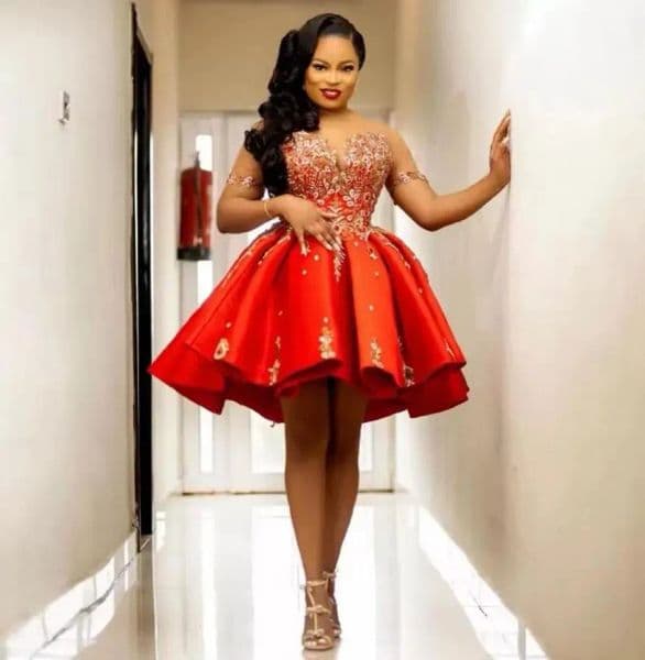 2026 Orange Red Sexy Cocktail Dresses Evening Gowns Jewel Neck Illusion Sequined Lace Crystal Beads Short Mini Prom Dress Special Occasion Formal Wear Ball Gown
