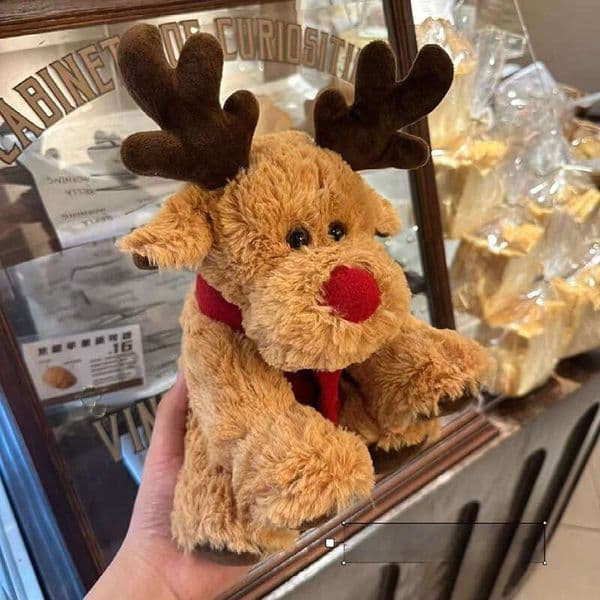 2026 New Scarf Deer Reindeer Plush Stuffed Toy, Christmas Gift for Girls and Children